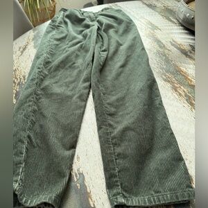 Christopher & Banks Women’s Dark Green Corduroy Pants - Casual Relaxed Fit